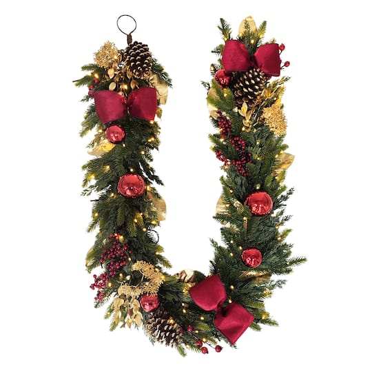 6Ft Pre-Lit Adorned Artificial Garland By Puleo International | 6 ft | Michaels®